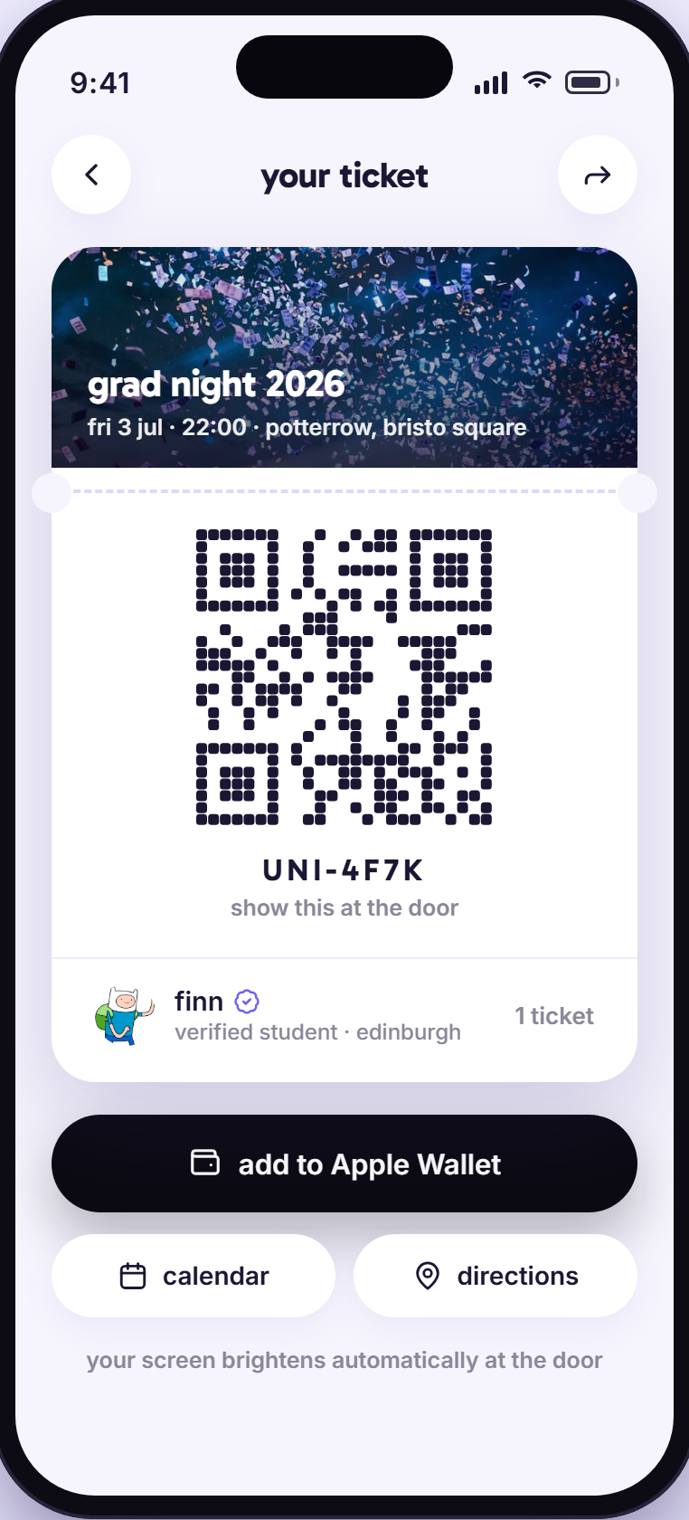 your event ticket wallet pass